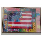 Y - PETER MAX ART FRAMED 24X36" (NM14)