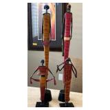Y - LOT OF 4 AFRICAN ART SCULPTURES (D42)