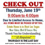 AUCTION PICK UP DAY & HOURS