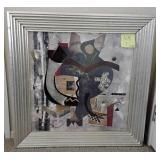 Y - DOUGLAS ABSTRACT ART FRAMED 30"SQ (NM1)