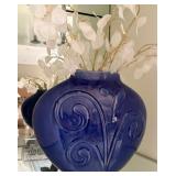Y - 14"T CERAMIC VASE W/ FAUX FLORAL SPRAY (D2)