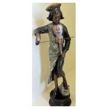 Y - BOY W/ VIOLIN STATUETTE 24"T (D12)