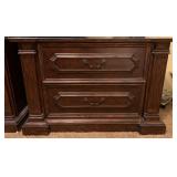 P - PHILIPE LANGDON DARK WOOD NIGHTSTAND (T16)