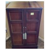 P - DARK WOOD STORAGE CABINET UNIT (J9)