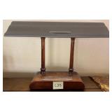 P - WOODEN BASE DOUBLE COLUMN LAMP (L25)