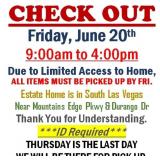 AUCTION PICK UP DAY & HOURS