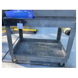 P - INDUSTRIAL TWO-SHELF GRAY  CART ON WHEELS (G89