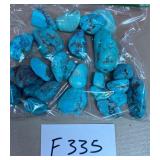 394 - BAG OF TURQUOISE BEADS (F335)