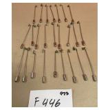 394 - LOT OF STERLING SILVER STICK PINS (F446)