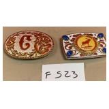 N - LOT OF 2 COLLECTIBLE BELT BUCKLES (F523)