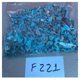 394 - BAG OF TURQUOISE CHIP BEADS (F221)