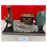 11 - BUDDHA, VASES, TRINKET BOX (F185)