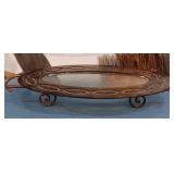 11 - 33"L OVAL GLASS SERVEWARE STAND (P24)