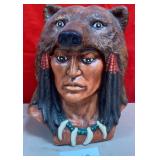 11 - NATIVE AMERICAN WARRIOR BUST (F119)