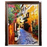 313 - CHANIA  ALLEY ARTWORK FRAMED 35X46" (C42)