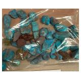 394 - BAG OF TURQUOISE BEADS (F346)