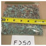 394 - BAG OF TURQUOISE CHIP BEADS (F350)
