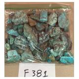 394 - BAG OF TURQUOISE STONES (F381)