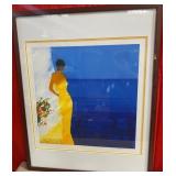 11 - EMILE BELLET PENSIVE ARTWORK 25X31" W/ COA