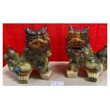 11 - PAIR OF CHINESE TEMPLE DOGS 12"T (F1)