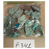 394 - BAG OF TURQUOISE BEADS (F341)
