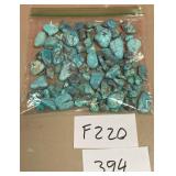 394 - BAG OF TURQUOISE BEADS (F220)