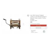 11 - ANTIQUE CLOTHES WRINGER (F72)