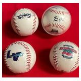 N - LOT OF 4 COLLECTIBLE BASEBALLS (H42)