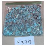 394 - BAG OF TURQUOISE CHIP BEADS (F379)