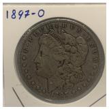 S - 1897-O MORGAN SILVER DOLLAR (J9)