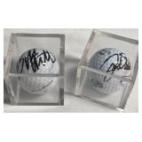N - LOT OF 2 SIGNED GOLF BALLS (H113)