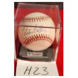 N - SIGNED BASEBALL IN LUCIE BOX (H23)