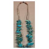 394 -  TURQUOISE NUGGET NECKLACE (F407)