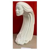 11 - WIND SPIRIT WOMAN FACE SCULPTURE 12"T