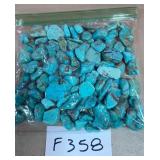 394 - BAG OF TURQUOISE BEADS (F358)