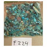 394 - BAG OF TURQUOISE CHIPS (F224)