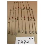 394 - LOT OF STERLING SILVER STICK PINS (F447)