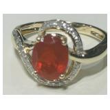 14KT YELLOW GOLD DIAMOND RING 3.90GRS