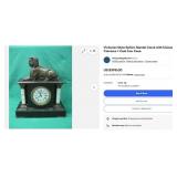 11 - ANTIQUE SPHYNX MANTLE CLOCK (F107)