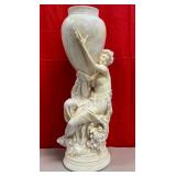11 - GREEK GODDESS NYMPH W/ VASE 27"T (AS IS)(F30)