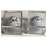 N - LOT OF 2 SIGNED GOLF BALLS (H116)