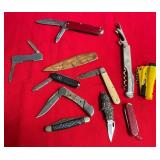 N - LOT OF VINTAGE COLLECTIBLE POCKET KNIVES (H48)