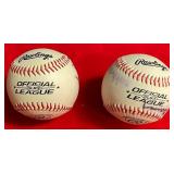 N - LOT OF 2 SIGNED BASEBALLS (H37)