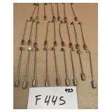 394 - LOT OF STERLING SILVER STICK PINS (F445)