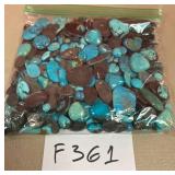 394 - BAG OF TURQUOISE BEADS (F361)
