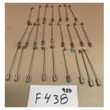 394 - LOT OF STERLING SILVER STICK PINS (F438)