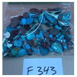 394 - BAG OF TURQUOISE BEADS (F343)