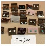 394 - 20 PAIR OF STUD EARRINGS (F419)