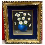 11 - WHIPPLE DAISY STILL LIFE ART FRAMED 17X14"