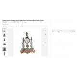 11 - ANTIQUE FRENCH STYLE MARBLE & ORMOLO CLOCK
